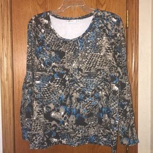 Denim & Co Long Sleeve Top~A209816~XL